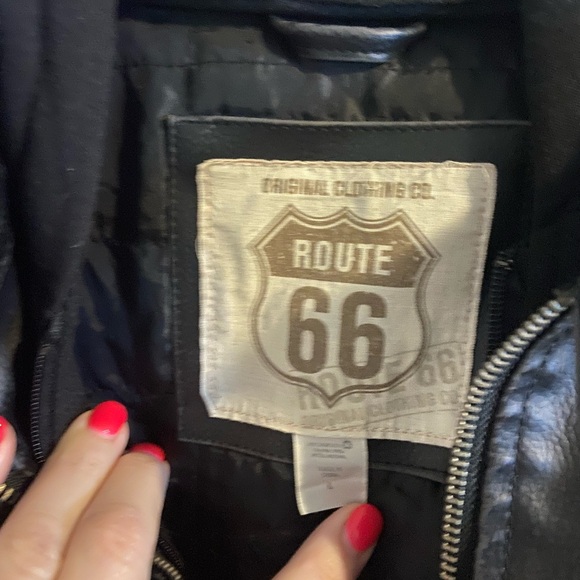 Route 66 large mens leather jacket - Picture 2 of 3